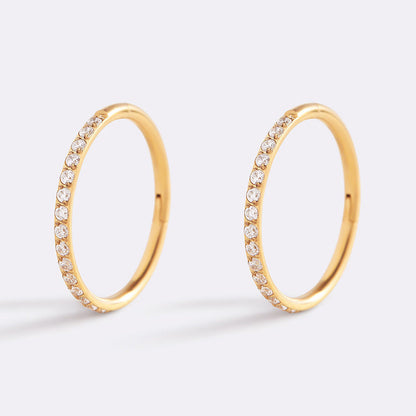Eternity Crystal Cartilage Hoop Earrings