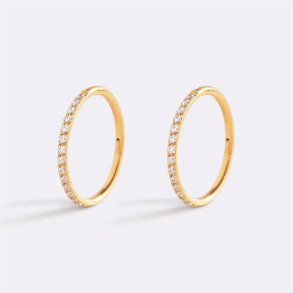 Eternity Crystal Cartilage Hoop Earrings