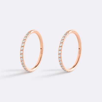 Eternity Crystal Cartilage Hoop Earrings