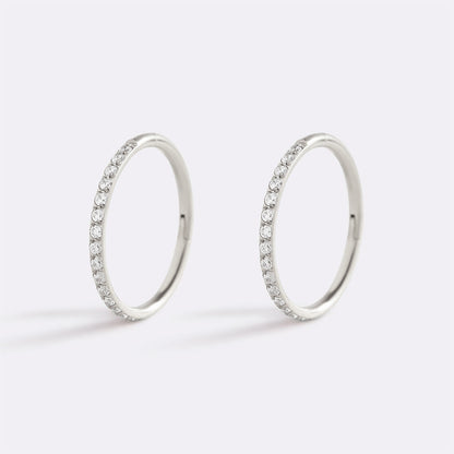 Eternity Crystal Cartilage Hoop Earrings