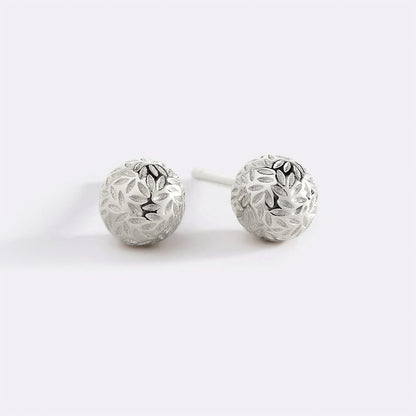Textured Gold Ball Stud Earrings