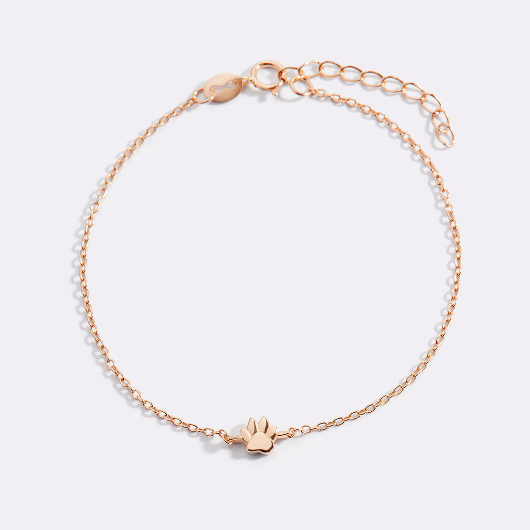 Tiny Pawprint Charm Bracelet