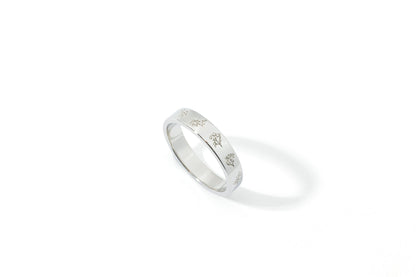Mini Birth Flower Band Ring