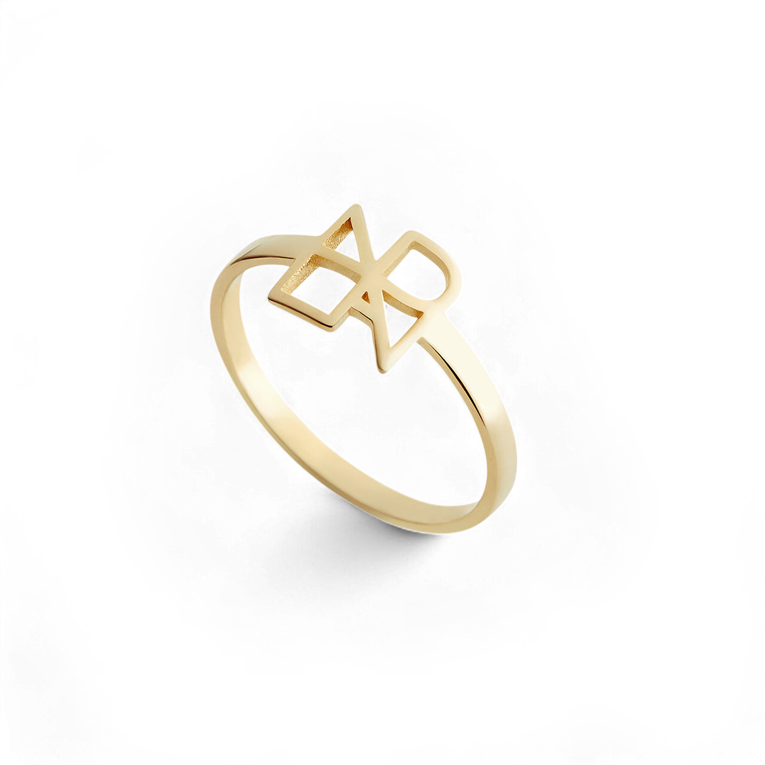 Personalized Monogram Name Ring