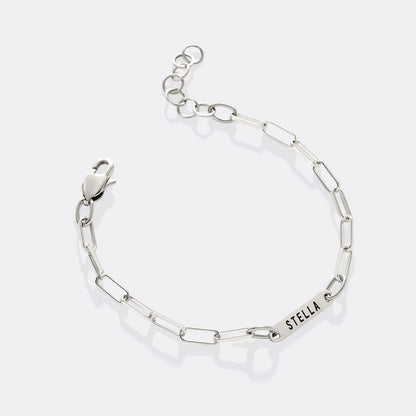 Personalized Paperclip Name Bracelet