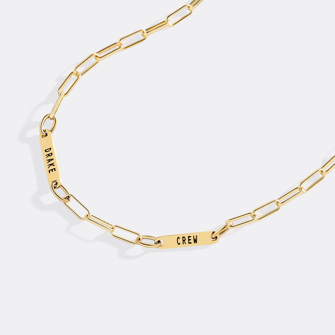 Personalized Paperclip Name Necklace