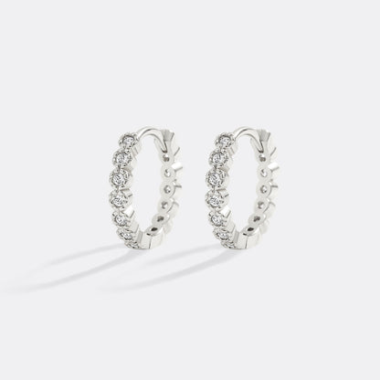 Shimmer Huggie Hoop Earrings