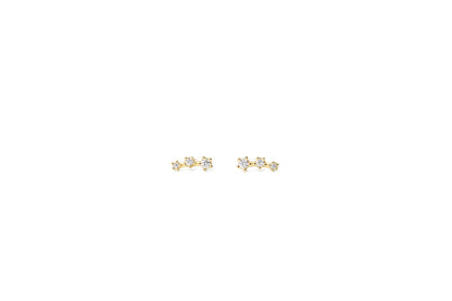 Sparkling Mini Climber Stud Earrings