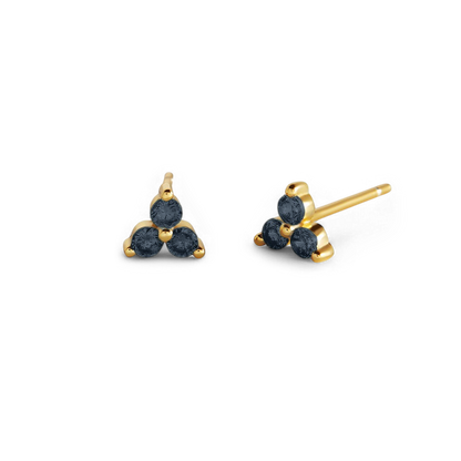 Trinity Birthstone Stud Earrings