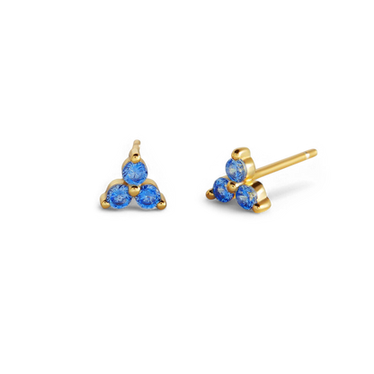 Trinity Birthstone Stud Earrings