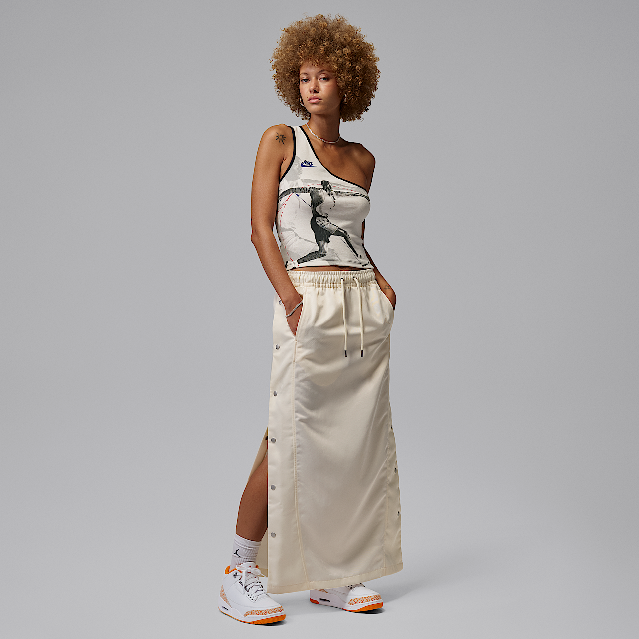 Air 3 Retro "White and Orange Peel" Women's Shoes
