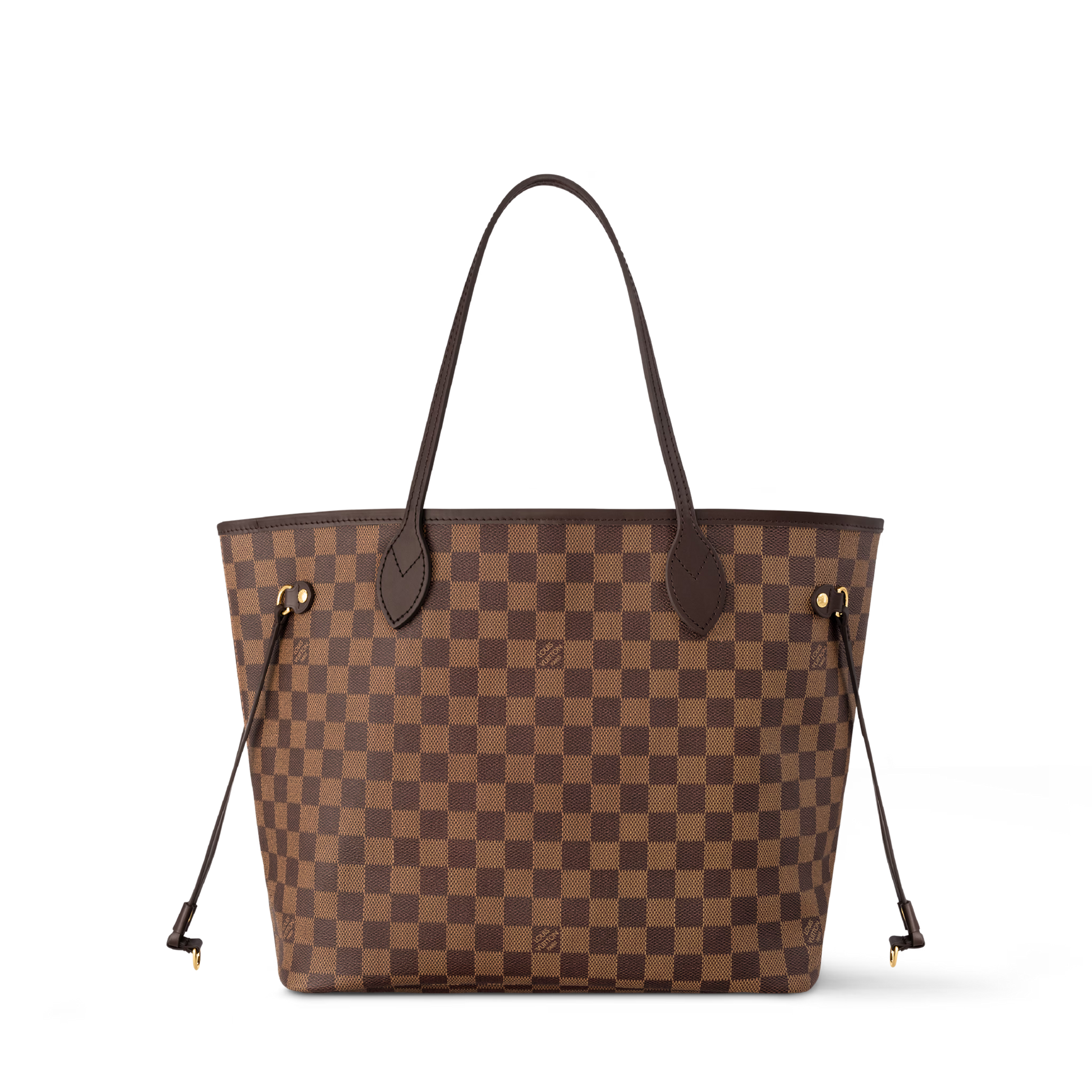 Women's Neverfull MM Damier Ebene Rose Ballerine Tote Bag