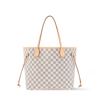 Women's Neverfull MM Damier Azur Canvas Tote