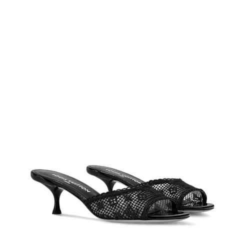 Women's 6 AM Monogram Embroidered Kitten-Heel Mule 1AK1ZH