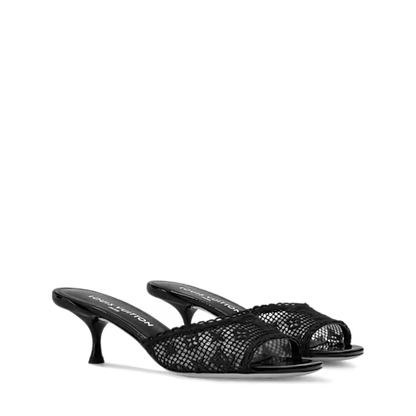 Women's 6 AM Monogram Embroidered Kitten-Heel Mule 1AK1ZH