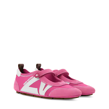 Women's LV Sneakerina Pink Technical Satin Mary Jane Sneaker 1AJOZK
