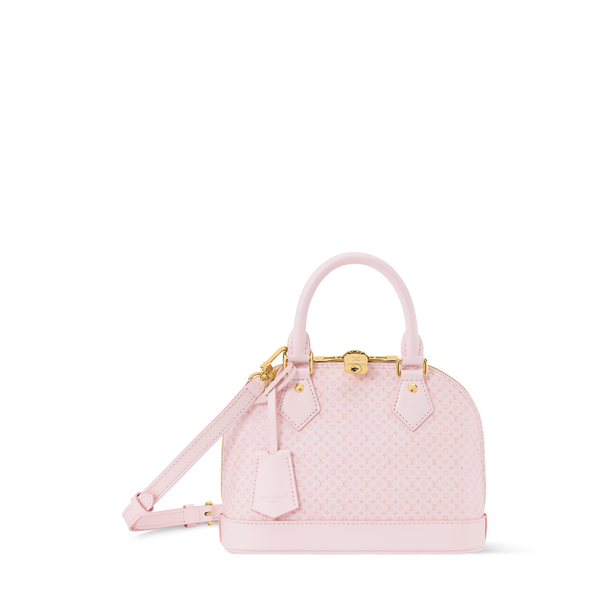 Women's Alma BB Minigram Hazelnut Calfskin Handbag