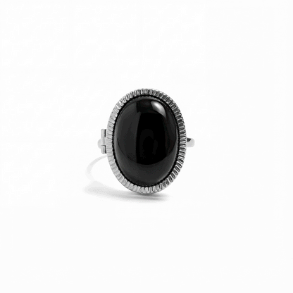 Personalized Semiprecious Locket Ring