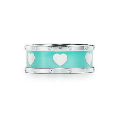 Blue Love Heart Ring
