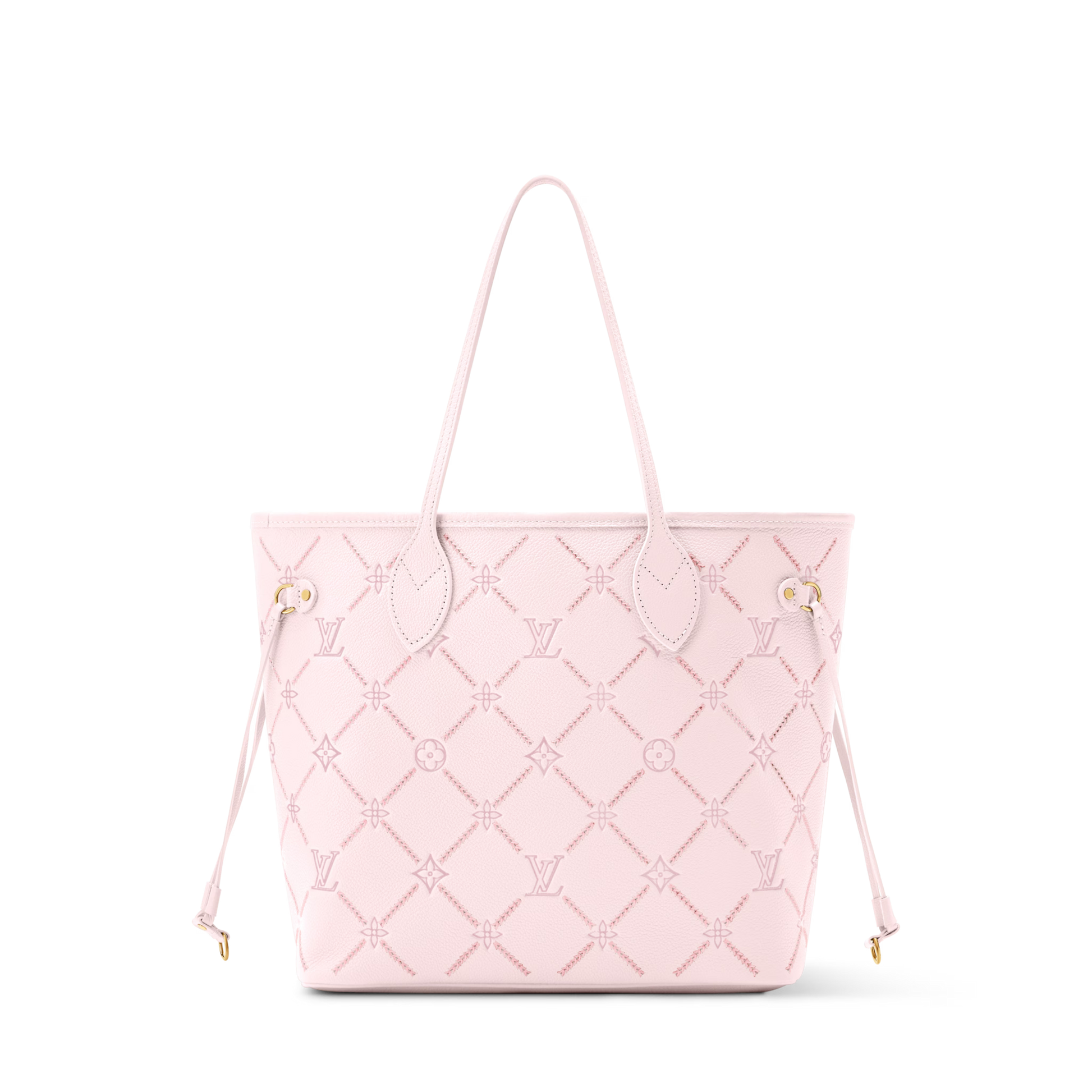 Women's Neverfull MM Light Bliss Monogram Empreinte Leather Tote Bag M28527