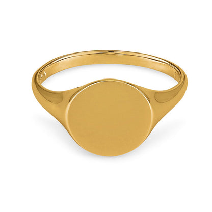 Engravable Circle Signet Ring