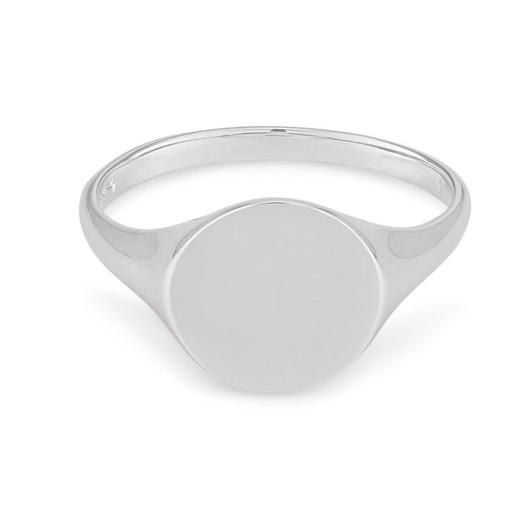 Engravable Circle Signet Ring