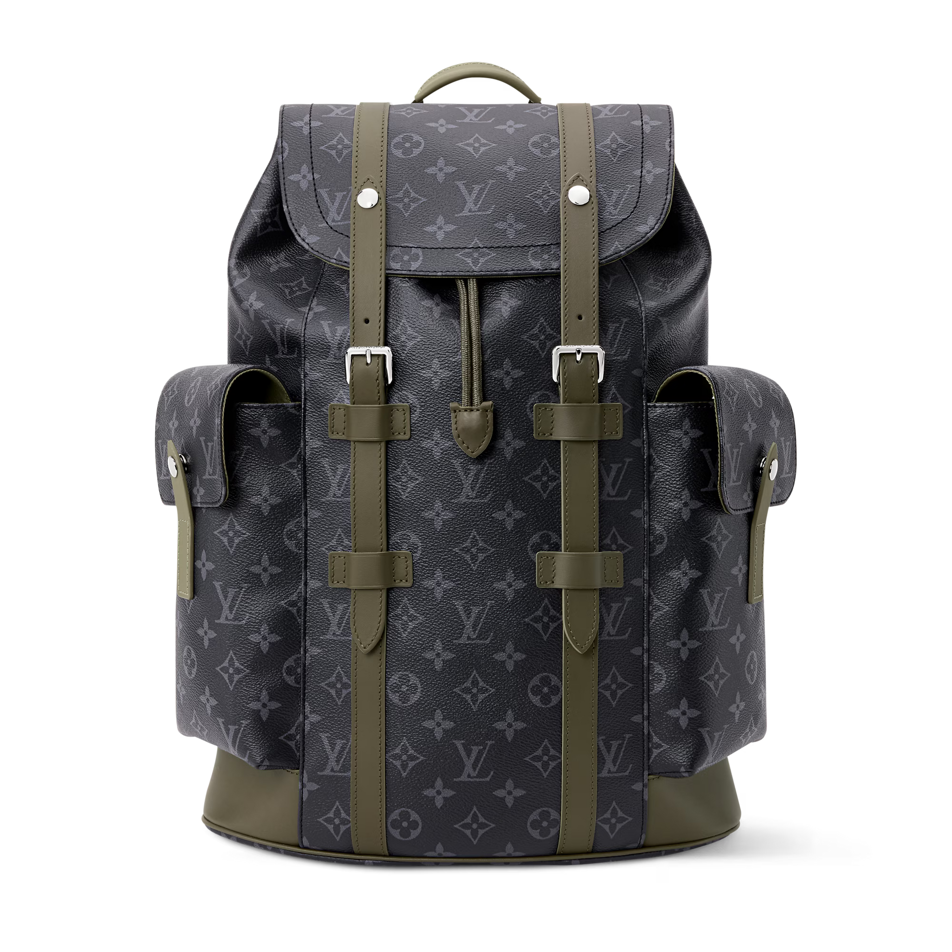 Men's Christopher MM Backpack Monogram Eclipse Canvas Khaki