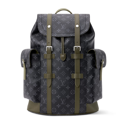 Men's Christopher MM Backpack Monogram Eclipse Canvas Khaki
