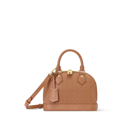 Women's Alma BB Minigram Hazelnut Calfskin Handbag