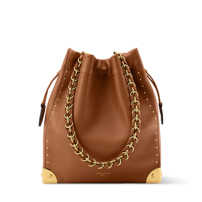 Women's Noé Trunk Tan Calfskin Leather Bucket Bag M29131