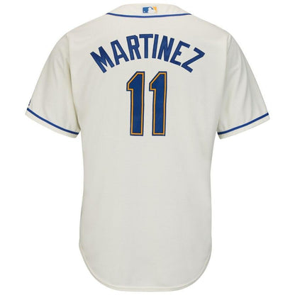 Men's Seattle Mariners Edgar Martinez Majestic Alternate Cream Official Cool Base Replica Player Jersey