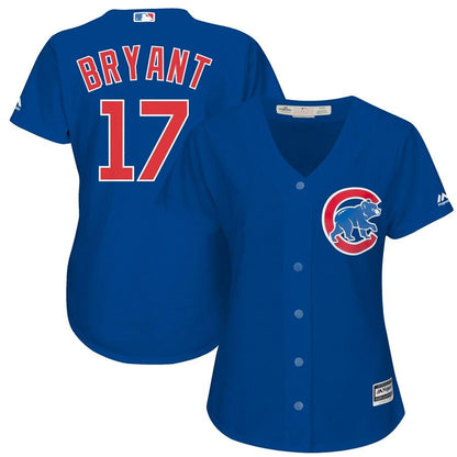 Kris Bryant 17 Chicago Cubs Women's Gray Cool Base Replica Player Jersey