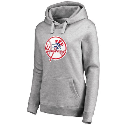 #54 CHAPMAN Women's New York Yankees Ash Personalized Backer Pullover Hoodie