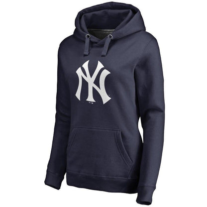 Women's New York Yankees Navy Personalized Backer Pullover Hoodie