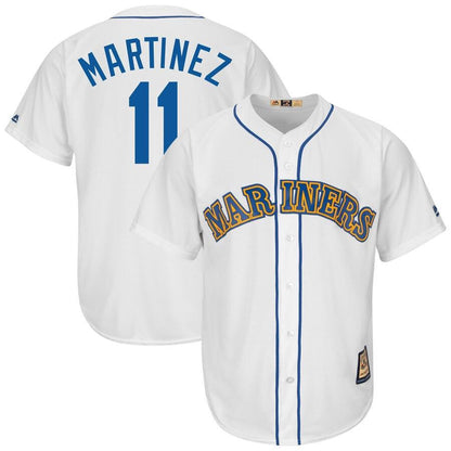 Men's Seattle Mariners Edgar Martinez Majestic White Cooperstown Collection Cool Base Player Jersey