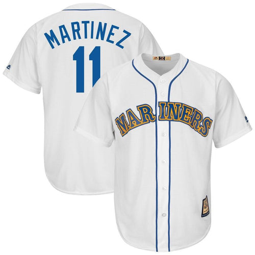 Men's Seattle Mariners Edgar Martinez Majestic White Cooperstown Collection Cool Base Player Jersey