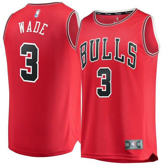 Dwyane Wade Chicago Bulls Fast Break Replica Jersey Red - Icon Edition