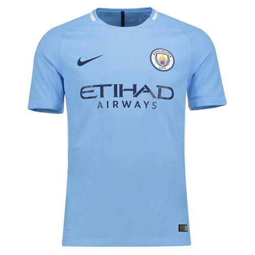 Manchester City Nike 2017/18 Home Authentic Blank Jersey - Blue