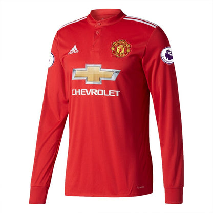 Henrikh Mkhitaryan Manchester United adidas 2017/18 Home Replica Patch Long Sleeve Jersey - Red