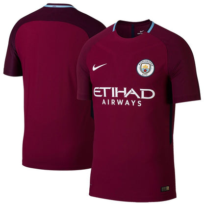Manchester City Nike 2017/18 Away Authentic Blank Jersey - Burgundy