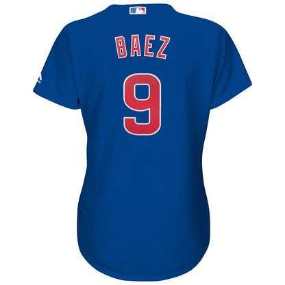 Women's Chicago Cubs Javier Baez Majestic White Cool Base Player Jersey