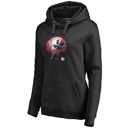 #33 BIRD Women's New York Yankees Fanatics Branded Black Personalized Midnight Mascot Pullover Hoodie