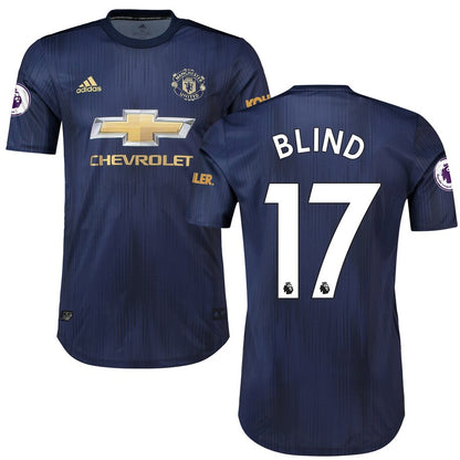 Daley Blind Manchester United adidas 2018/19 Third Authentic Player Jersey – Navy