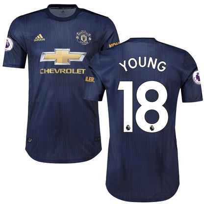 Ashley Young Manchester United adidas 2018/19 Third Authentic Player Jersey – Navy