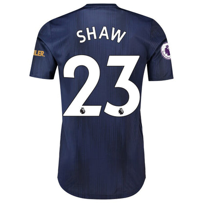 Luke Shaw Manchester United adidas 2018/19 Third Authentic Player Jersey – Navy