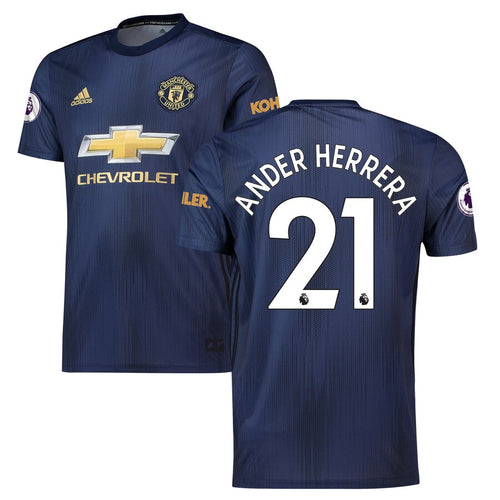 Ander Herrera Manchester United adidas 2018/19 Third Replica Player Jersey – Navy
