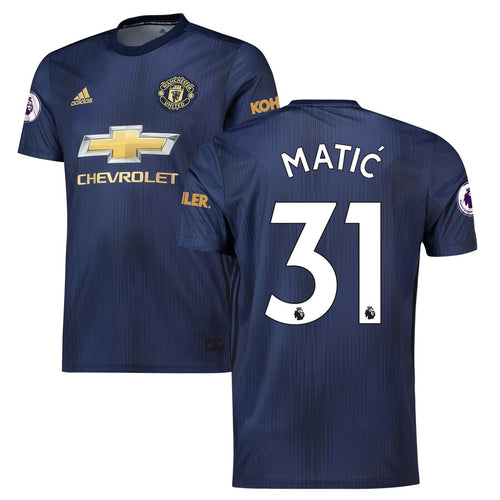 Nemanja Matic Manchester United adidas 2018/19 Third Replica Player Jersey – Navy