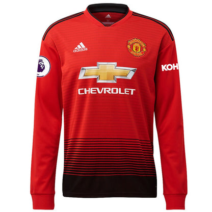 Manchester United adidas 2018/19 Home Replica Patch Long Sleeve Jersey – Red