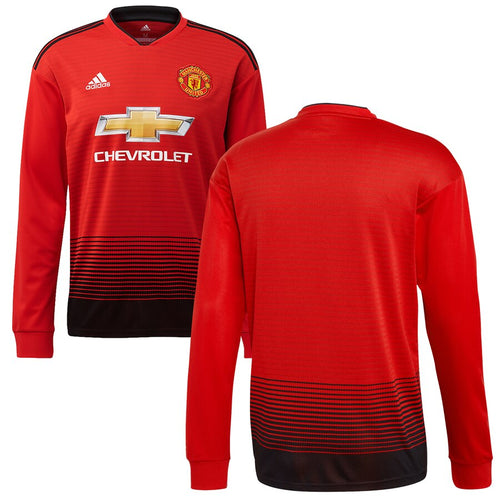 Manchester United adidas 2018/19 Home Replica Long Sleeve Jersey – Red