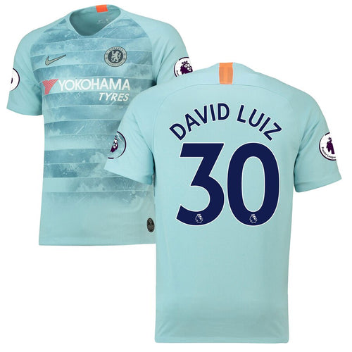 David Luiz Chelsea Nike 2018/19 Third Stadium Replica Player Jersey – Blue